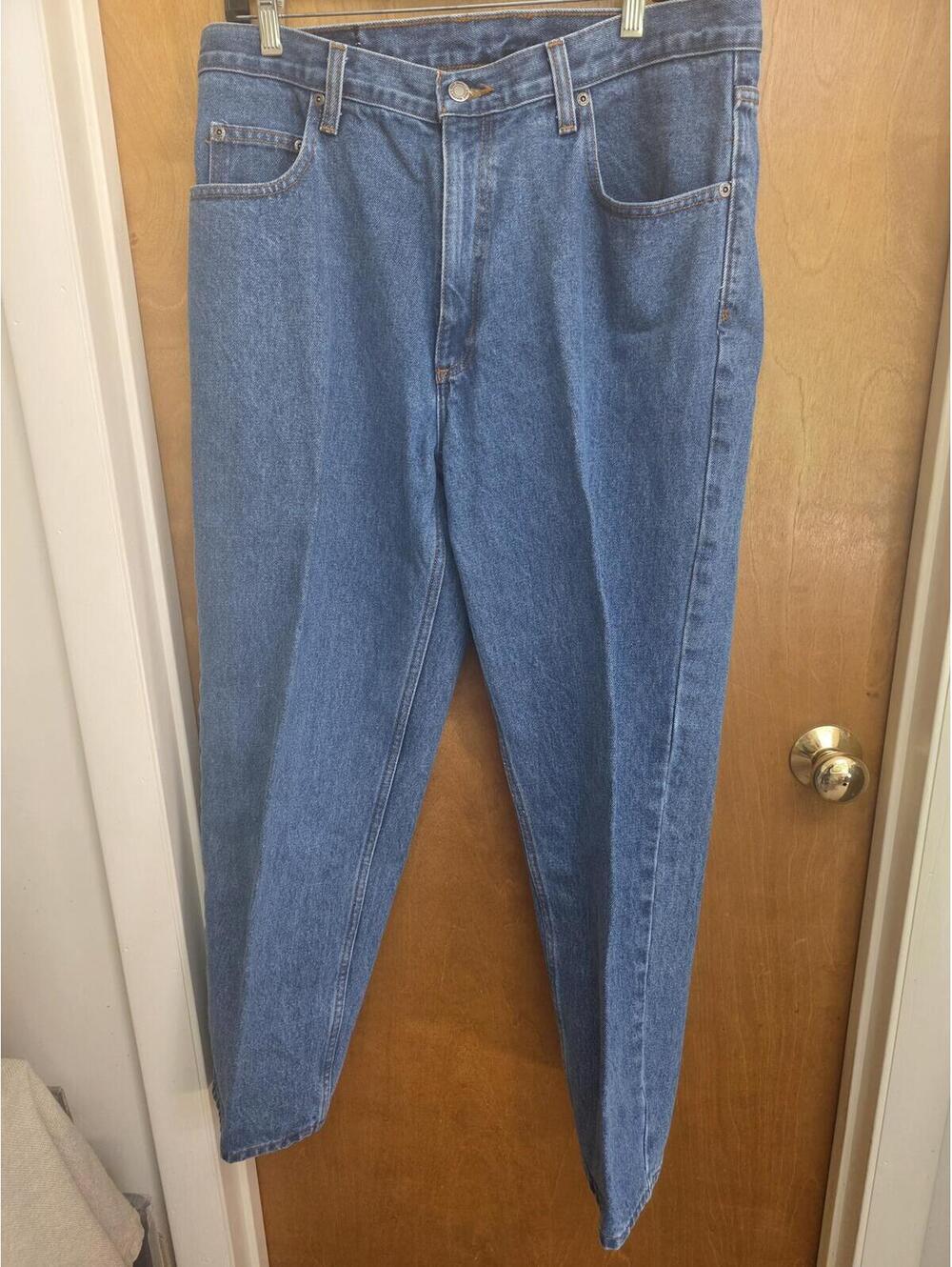 Blue Denim Jeans Men's 36x30 Straight Leg Cotton Made in Mexico